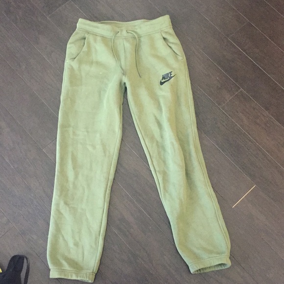 nike sweatpants green